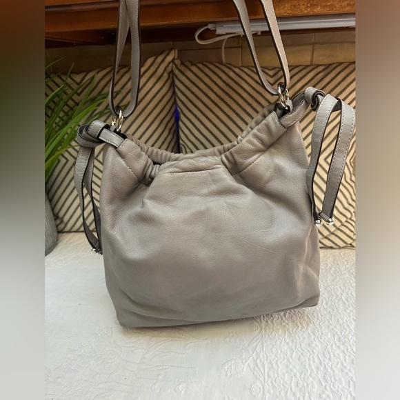 Michael Kors Gray Drawstring Crossbody/Shoulder Bag - Picture 4 of 13
